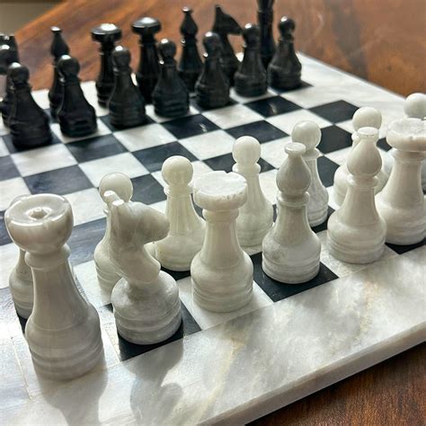 Handmade Marble Chess Set Marble Chess Board Set With Pieces - Etsy