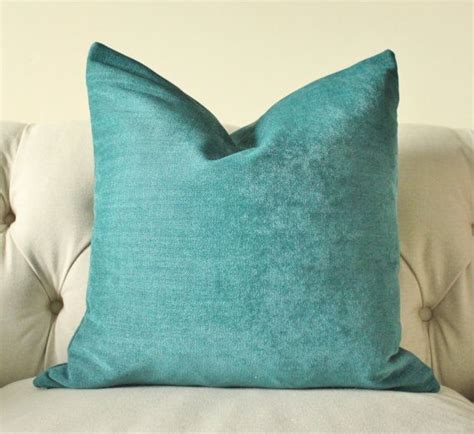 Decorative Teal Blue Pillow Dark Turquoise Pillow Cover Etsy