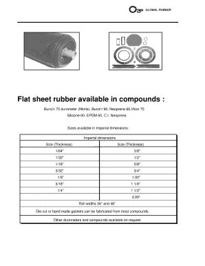 Fillable Online Flat Sheet Rubber Available In Compounds Fax Email