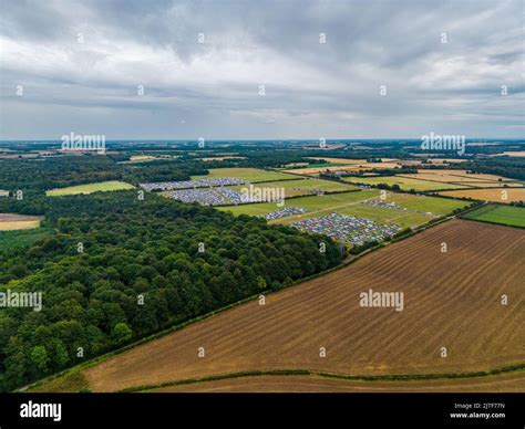 Aerial View Over Leeds Festival In Bramham Park Stock Photo Alamy