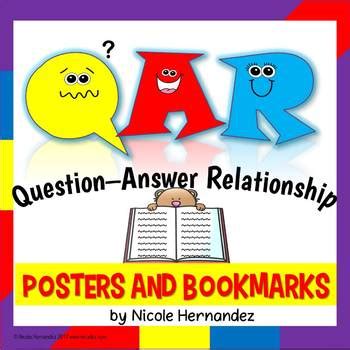 QAR Reading Strategy Posters and Bookmarks | TpT