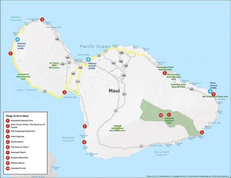 Map of Maui Island, Hawaii - GIS Geography