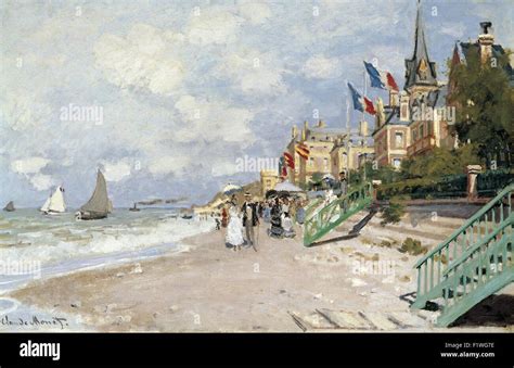 Claude Monet - La Plage à Trouville Stock Photo - Alamy