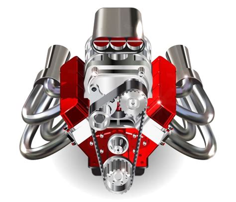 Hot Rod Engine Royalty Free Vector Image VectorStock