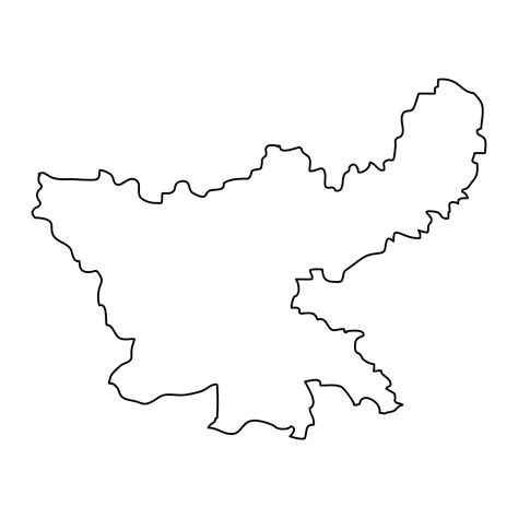 Jharkhand state map, administrative division of India. Vector ...