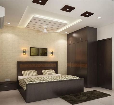 Simple False Ceiling Design For Bedroom Indian With Fan