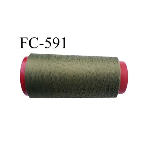 Cone 1000 mètres de fil mousse polyester fil n160 couleur vert bobiné