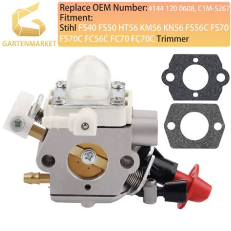 Km56 Carburetor Fit Stihl Fs40 Fs56c Fs70 Fc70 Zama C1m S267 Carb 4144 120 0608 Ebay