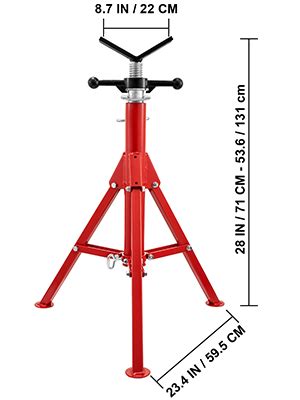 Mophorn V Head Pipe Stand Capacity Adjustable Height