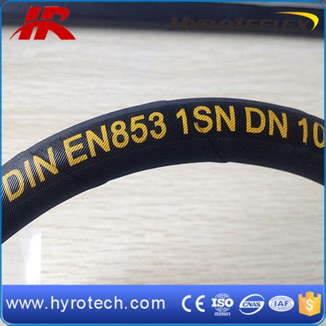 Flexible Hydraulic Hose Din En Sn Or High Pressure Rubber Oil Hose