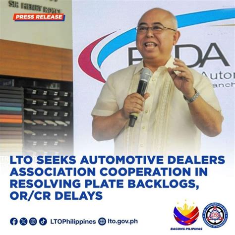 LTO Now Producing 1M License Plates Per Month Asks Help From Dealers