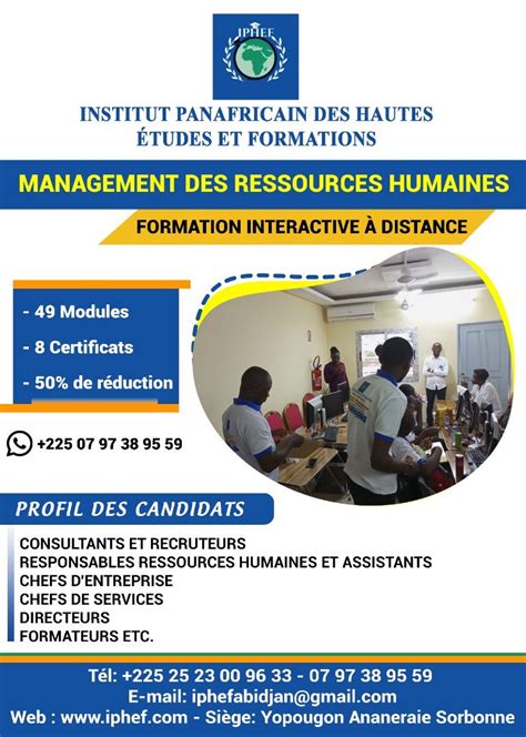 Linstitut Panafricain Des Hautes Etudes Et Formation Lance Une Me