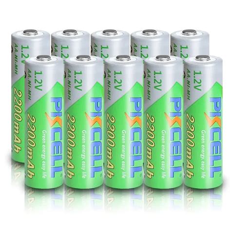 PKCELL AA 2200MAH Batterie 1 2V NIMH Aa Batteries Rechargeables 2A