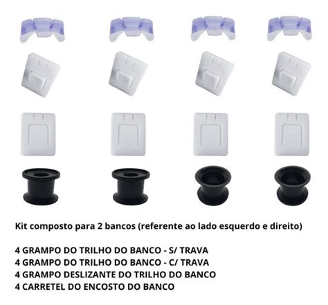 Kit Deslize Trava Do Banco Gol Parati Voyage G1 G2 G3 G4 G5