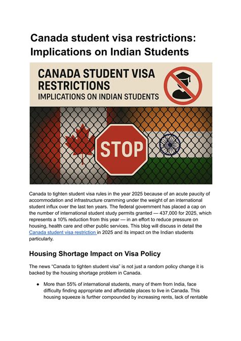 Canada student visa restrictions study abroad | PDF