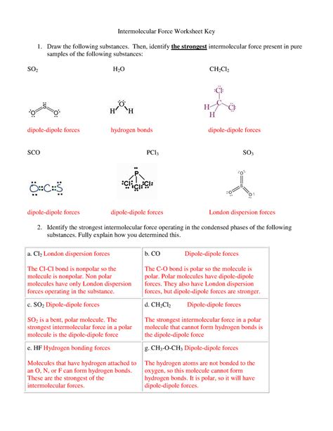 Intermolecular Force Worksheet Key 34 Rt Scr Intermolecular Force Worksheet Key Draw The