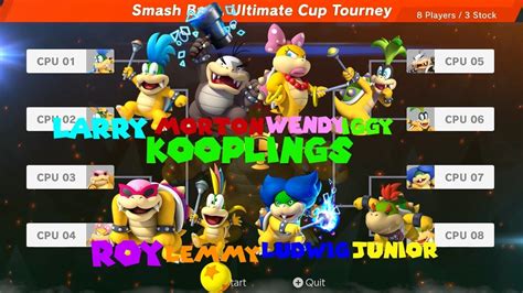 Koopalings Bowser Jr Tourney Super Smash Bros Ultimate Youtube