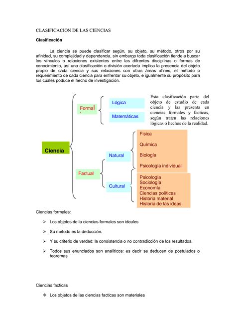 Solution Mapa Conceptual Clasificacion De Las Ciencias Studypool