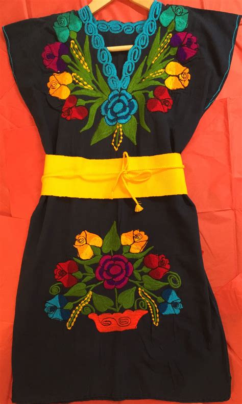 This Traditional Mexican Dresses With Beautiful Hand Embroidered