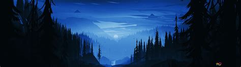 Night Forest Scenery 8K wallpaper download