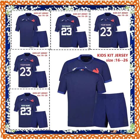 Maillot De Rugby De France Ni Os Kit De Pantalons Corchassis D