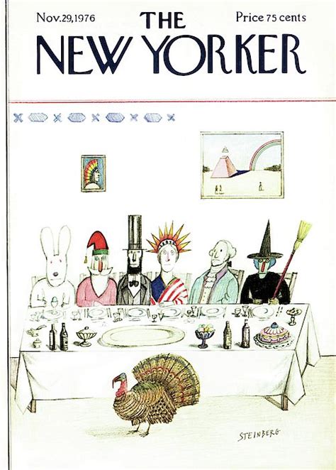 The New Yorker Magazine Cover Shows An Image Of People Sitting At A