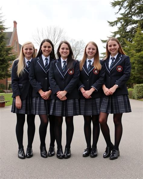 5 catholic school girls in a promotional photo. by greyhound680 on