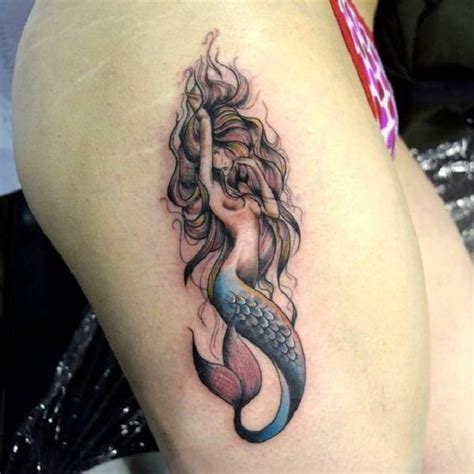 Seductive Mermaid Tattoo Idea This Seductive Mermaid Tattoo Can Make Any Guy Fall For