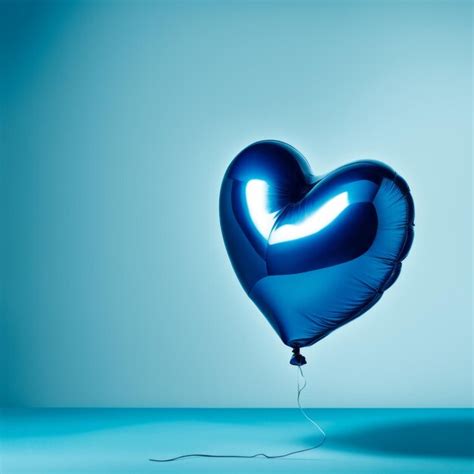 Premium Photo | Blue color Heart shaped balloons isolated on Blue ...