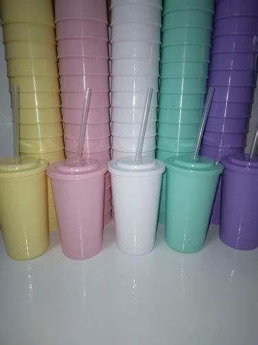 Vasos Plasticos Con Tapa Y Sorbete Souvenirs X Unidades Mercadolibre