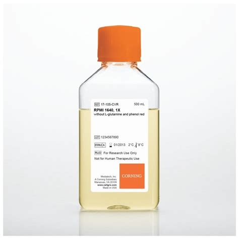 Corning RPMI 1640 Medium Mod 1X Without L Glutamine Cell Culture