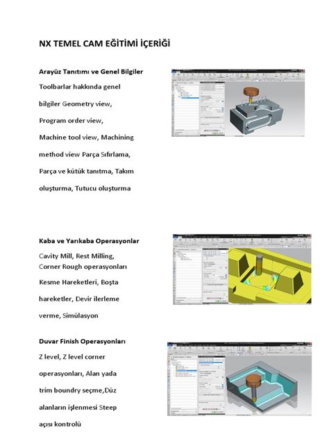 NX Temel Cam Eği̇ti̇m Programi | PDF