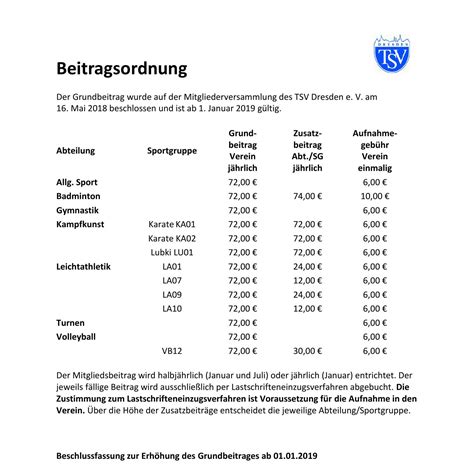 Beitragsordnung Pdf DocDroid