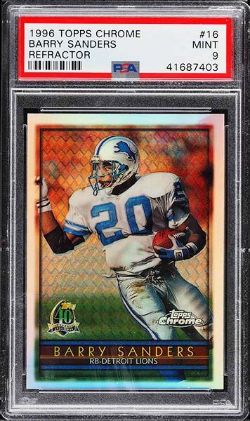 Top Barry Sanders Football Cards Rookie Card Values