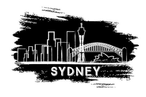 Premium Vector Sydney Skyline Silhouette Hand Drawn Sketch Vector