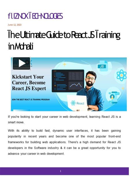 Ppt Become A React Js Pro Best React Js Training Course In Mohali