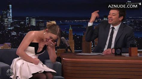 Sydney Sweeney Sexy Shows Off Her Hot Tits In Revealing Dress At The Tonight Show In New York