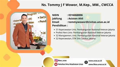 01 Ns Tommy J F Wowor M Kep MM CWCCA Fakultas Ilmu Kesehatan