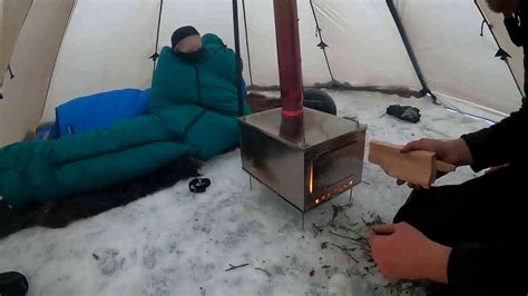 Extreme Winter Camping In Alaska C Backcountry Hot Tent Camping