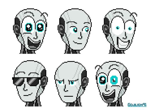 Just A Robot Facial Expressions by Gojilion91 on DeviantArt