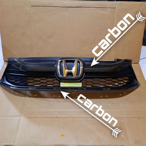 Jual GRILL GRIL RADIATOR NEW HONDA BRIO SATYA BRIO RS CARBON KOMPLIT