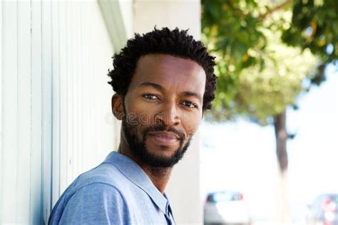 Close Up Serious African American Man Staring Stock Image Image Of