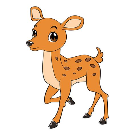 Cute Cartoon Deer Drawing Easy - jhayrshow