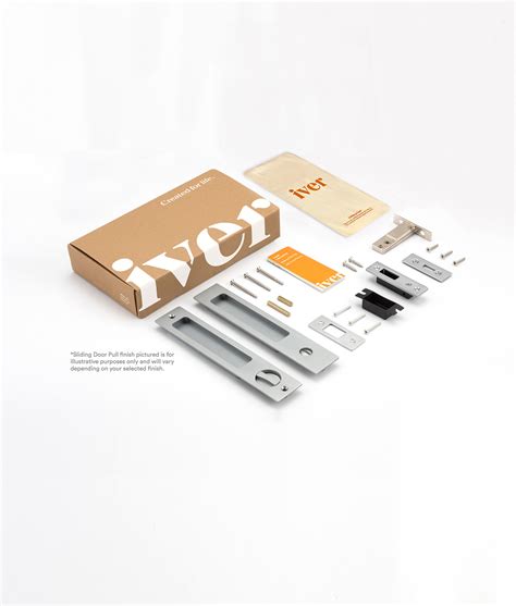 Rectangular Sliding Door Pull Privacy Kit with Privacy Turn - Signature