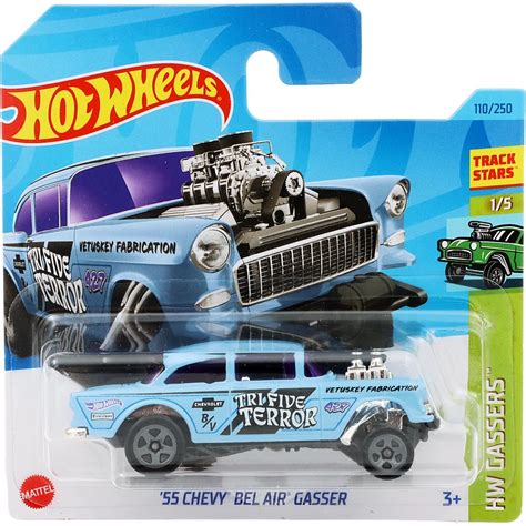 55 Chevy Bel Air Gasser - HW Gassers - Blå - Hot Wheels