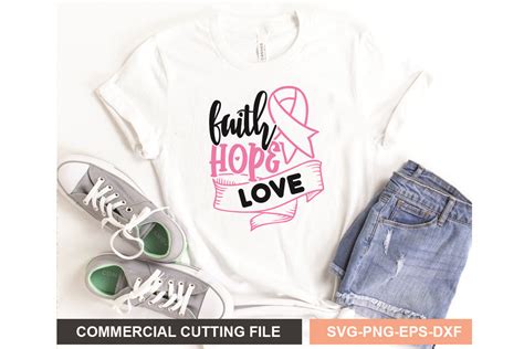 Faith Hope Love Breast Cancer Svg Graphic By Crafthub · Creative Fabrica