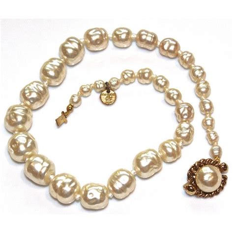 Vintage Chanel Pearl Necklace Gripoix Authentic Chanel Necklace