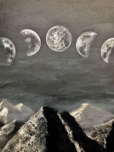 This item is unavailable | Etsy | Dark night, Painting, Moon phases