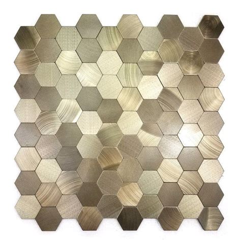 20 Hexagon Copper Mosaic Tiles The Urban Decor