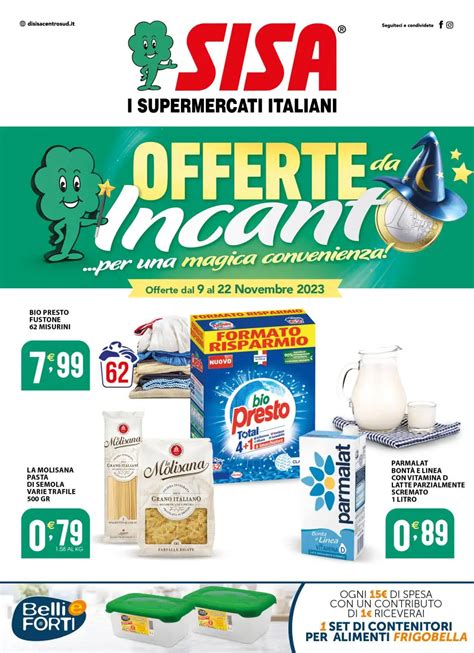 Volantino Sisa Offerte Da Incanto Dal 9 11 Al 22 11 2023